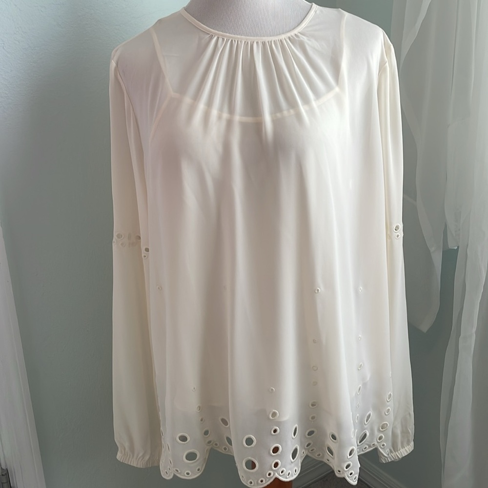 MICHAEL Michael Kors - woman’s long sleeved dressy over blouse - Picture 2 of 12